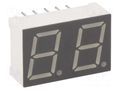 Display: LED; 7-segment; 10mm; 0.39"; No.char: 2; red; 24÷48mcd LUCKYLIGHT KW2-391CVA
