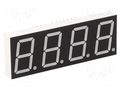 Display: LED; 7-segment; 20.4mm; 0.8"; No.char: 4; red; 45÷90mcd LUCKYLIGHT KW4-801AVB