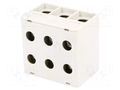 Splice terminal: rail; 480A; 690V; screw terminal; grey; polyamide OUNEVA T023050