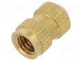 Threaded insert; brass; without coating; M3; BN 1045; L: 7mm BOSSARD B3/BN1045