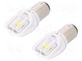 Filament lamp: automotive; BAY15D; white; 12V; 1W; VISIONPRO LED ELTA EB8060TR
