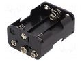 Holder; AA,R6; Batt.no: 6; 6F22 type; black COMF BH363-1B