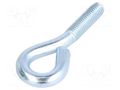 Hook; ring; steel; zinc; Thread len: 32mm; Overall len: 80mm DROMET D-HO10.80