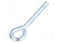 Hook; ring; steel; zinc; Thread len: 72mm; Overall len: 120mm DROMET D-HO10120