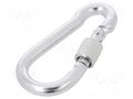 Carabiner; steel; for rope; L: 60mm; zinc; 6mm; with protection DROMET D-KSZ.6.60