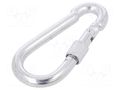 Carabiner; steel; for rope; L: 100mm; zinc; 10mm; with protection DROMET D-KSZ10100