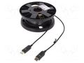 Cable; DisplayPort plug,both sides; 10m; black; metal GOOBAY DP.OPT.10