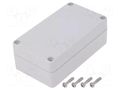 Enclosure: multipurpose; X: 65mm; Y: 115mm; Z: 40mm; polycarbonate GAINTA G203-IP67