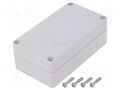 Enclosure: multipurpose; X: 65mm; Y: 115mm; Z: 40mm; polycarbonate GAINTA G203-IP67