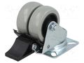 Transport wheel; Ø: 50mm; W: 36mm; H: 71mm; twin wheels; 100kg; steel RADER KPDA-PPU-50S-HC