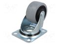 Transport wheel; Ø: 80mm; W: 36mm; H: 105mm; torsional; 150kg; rubber RADER KPE-POGES-80K1