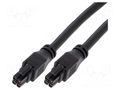 Cable; Mega-Fit; female; PIN: 4; Len: 2m; 15A; Insulation: PVC; 2x2 MOLEX MX-245136-0420