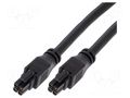 Cable; female; PIN: 4; Len: 2m; 300V; 15A; Insulation: PVC; 2x2; 12AWG MOLEX MX-245136-0420