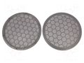Loudspeaker grille; 165mm; Seat,VW; grey; 2pcs. 4CARMEDIA RAM-20.210/K-GR