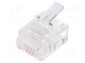 Connector: RJ12; plug; PIN: 4; 6p4c; for cable; IDC,crimped ENCITECH RJ126P4CR