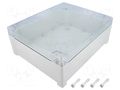 Enclosure: multipurpose; X: 239mm; Y: 289mm; Z: 107mm; TEMPO; grey FIBOX TPC292411T