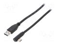 Cable; USB 3.0; USB A plug,USB C angled plug; 0.5m; black; 5Gbps Goobay USB.C-F90/AM-05