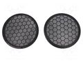 Loudspeaker grille; 165mm; Seat,VW; black; 2pcs. 4CARMEDIA RAM-20.210/K-BK