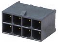 Connector: wire-board; socket; male; PIN: 8; Mega-Fit; straight MOLEX MX-172065-0208