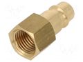 Thread plug-in EURO; nipple; brass; Int.thread: 1/4" METABO MTB.901026017