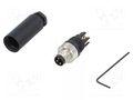 Connector: M8; male; PIN: 3; 60V; IP67; straight; for cable; plug WEIDMÜLLER SAIS-M8-3P