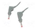 Test lead; 32A; banana plug 4mm,both sides; Urated: 600V; Len: 2m STÄUBLI XZG425/SIL-20028