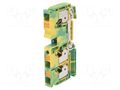 Splice terminal: rail; spring clamp; yellow-green; wemid; 10mm2 WEIDMÜLLER A3C10PE