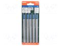 Hacksaw blade-set; tinware; 106mm; BASIC METAL; 5pcs. METABO MTB.623629