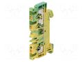 Splice terminal: rail; spring clamp; yellow-green; wemid; 2.5mm2 WEIDMÜLLER A3C2.5PE
