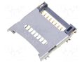 Connector: for cards; microSD; with hinged cover; SMT; gold flash ADAM TECH MCSP-R-08-A-SG-HC