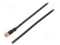 Cable: for sensors/automation; M8; PIN: 4; straight; 5m; plug; 60VDC LUTRONIC 080004301-5M