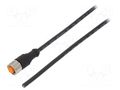 Cable: for sensors/automation; M12; PIN: 4; straight; 5m; plug; 4A LUTRONIC 120004301-5M