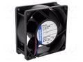 Fan: DC; axial; 24VDC; 92x92x38mm; 146m3/h; 55dBA; ball; 6800rpm EBM-PAPST 3214JH
