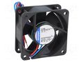Fan: DC; axial; 24VDC; 60x60x25mm; 21m3/h; 16dBA; slide; 2500rpm EBM-PAPST 614NGL