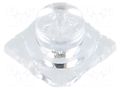 LED lens; square; plexiglass PMMA; transparent; 152÷174°; H: 5.7mm LEDIL C13055