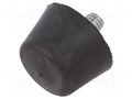Vibroisolation foot; Ø: 25mm; Shore hardness: 40±5; 261N; 61N/mm ELESA+GANTER DVB6-25-17M6-8-4