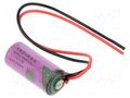 Battery: lithium (LTC); 2/3AA; 3.6V; 1600mAh; non-rechargeable TADIRAN SL-361/FL