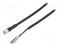 Cable: for sensors/automation; M8; PIN: 4; straight; Len: 10m; plug OMRON XS3FM8PUR4S10M