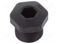 Stopper; PG7; IP68; polyamide; black; V-NE-SD PG; Thread: PG HUMMEL HUMMEL-1256070111