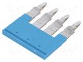 Comb bridge; blue; A; ways: 4 WEIDMÜLLER ZQV6N/4BL