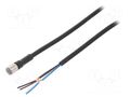 Cable: for sensors/automation; M8; PIN: 4; straight; Len: 2m; plug OMRON XS3FM8PUR4S2M