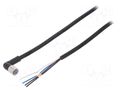 Cable: for sensors/automation; M8; PIN: 4; angled; Len: 2m; plug; 1A OMRON XS3FM8PUR4A2M