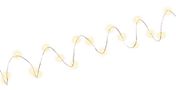 Silver Wire Light Chain with 20 LEDs, incl. Timer - atmospheric lighting decoration for indoor use 66736