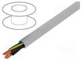 Wire; JZ-500; 4G4mm2; unshielded; 300V,500V; Cu; stranded; grey HELUKABEL JZ500/4X4