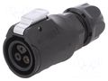 Connector: circular; plug; female; MRD; 10A; PIN: 3; IP67; straight AMPHENOL COMMUNICATIONS SOLUTIONS MRDBR03M16000