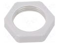 Nut; M20; polyamide; Thk: 6mm; Spanner: 26mm; light grey; Pitch: 1.5 OBO BETTERMANN OBO-2048922