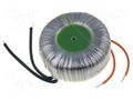 Transformer: toroidal; 120VA; 230VAC; 12V; 10A; Leads: cables; IP00 BREVE TUFVASSONS TTS120/Z230/12V