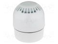 Signaller: sound; siren; 110/230VAC; 102dB; Sonos; IP65; white KLAXON SIGNALS PSS-0063