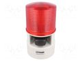 Signaller: lighting-sound; 24VDC; LED; red; IP54; Ø119x215mm; 105dB QLIGHT S125DL-WS-24-R