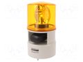 Signaller: lighting-sound; 24VDC; siren,rotating light; LED; IP54 QLIGHT S125DLR-WA-24-A